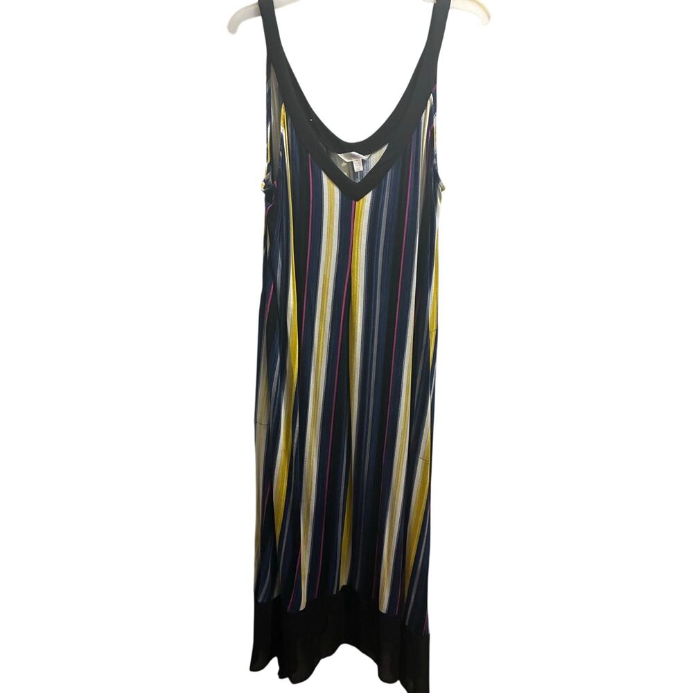 * Secret Treasures Striped V-Neck Midi Nightgown Loungewear Dress Size 16-18 XL